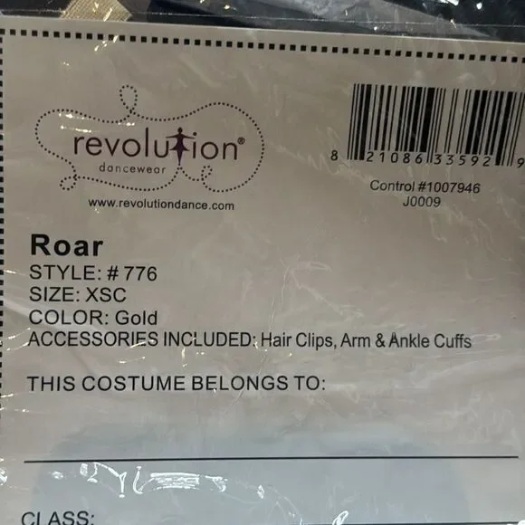 Revolution Dancewear Leopard Print Kids ROAR Dance Costume Size XS NEW